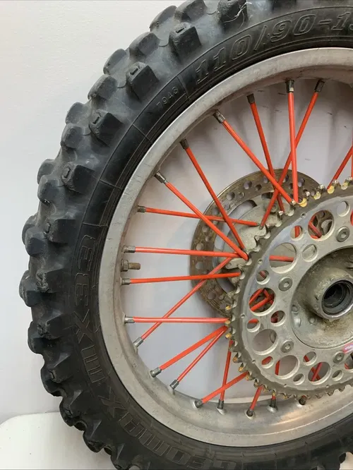 2004 CRF450R OEM Rear Wheel Rim Tire Rotor Sprocket Hub Crf 450r CRACKED RIM!