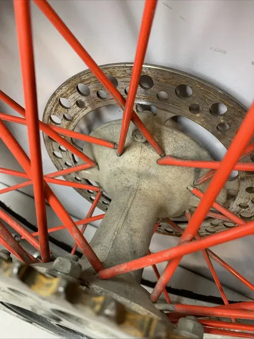 2004 CRF450R OEM Rear Wheel Rim Tire Rotor Sprocket Hub Crf 450r CRACKED RIM!
