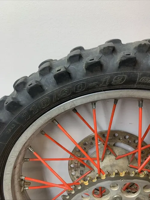2004 CRF450R OEM Rear Wheel Rim Tire Rotor Sprocket Hub Crf 450r CRACKED RIM!