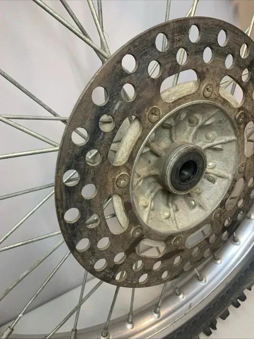 1988 KX250 OEM Complete Front Wheel Rim Rotor Hub Tire KX 250 kx250 Front Wheel