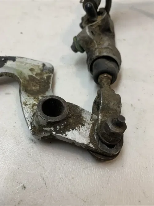 1995 KX100 KX80 OEM REAR BRAKE MASTER CYLINDER LINE RES. PEDAL LEVER UNTESTED!