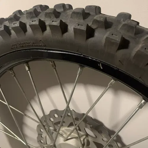 2019 KX100 COMPLETE OEM FRONT WHEEL 19" FRONT WHEEL RIM HUB ROTOR KX 100 kx100