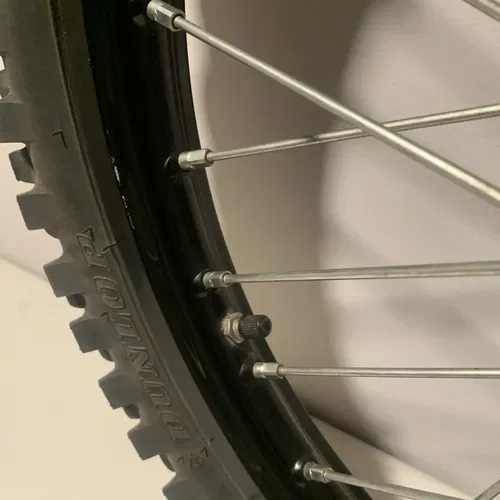 2019 KX100 COMPLETE OEM FRONT WHEEL 19" FRONT WHEEL RIM HUB ROTOR KX 100 kx100