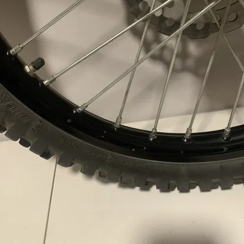 2019 KX100 COMPLETE OEM FRONT WHEEL 19" FRONT WHEEL RIM HUB ROTOR KX 100 kx100