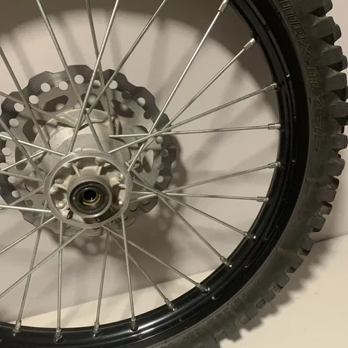 2019 KX100 COMPLETE OEM FRONT WHEEL 19" FRONT WHEEL RIM HUB ROTOR KX 100 kx100