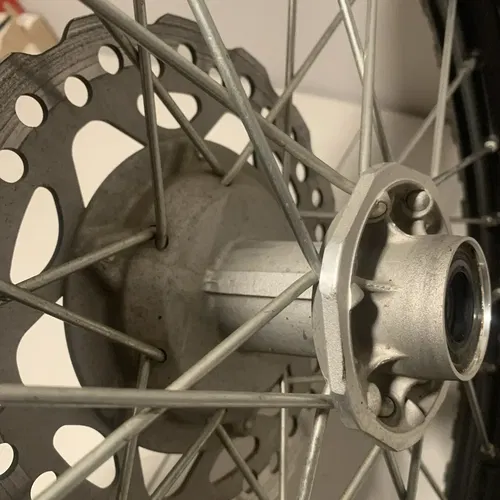 2019 KX100 COMPLETE OEM FRONT WHEEL 19" FRONT WHEEL RIM HUB ROTOR KX 100 kx100