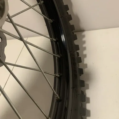 2019 KX100 COMPLETE OEM FRONT WHEEL 19" FRONT WHEEL RIM HUB ROTOR KX 100 kx100