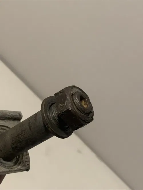 1994 YZ125 OEM Rear Axle Chain Adjuster Blocks YZ 125 Back Wheel Axle