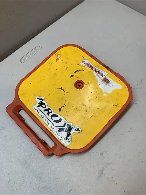 1986 HONDA XR80R XR 80 OEM FRONT NUMBER PLATE PANEL FLASH RED 61136-GN1-000ZA