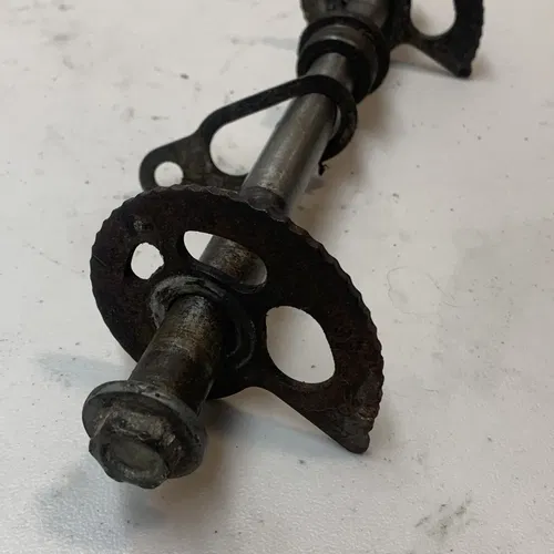 1984-1985 XL250R OEM Rear Wheel Axle Shaft Chain Adjuster Axle Nut Wheel Spacer