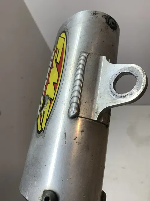 FMF SHORTY SILENCER MUFFLER 24010 P-CORE2 SHORTY YZ125 02-08 DAMAGED FOR PARTS!
