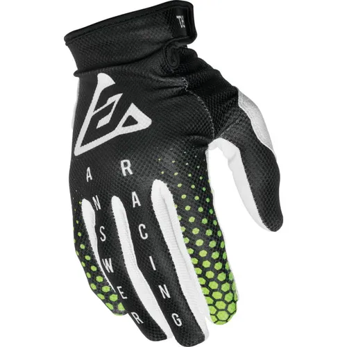 New Answer Racing AR1 Swish Youth Glove black/green/white