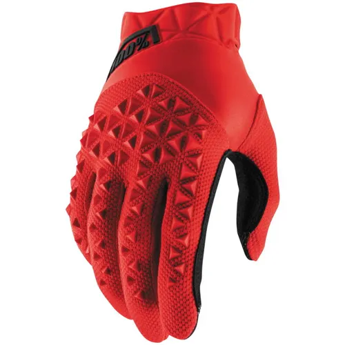 New 100% Airmatic Gloves in red/black