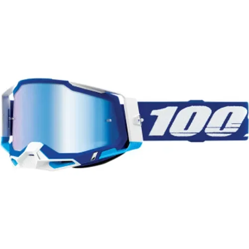 New 100% Racecraft 2 Goggles - Blue - Blue Mirror MSRP $75 Free Shipping