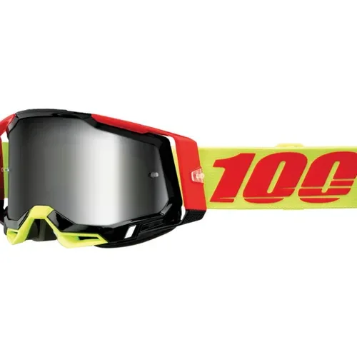 New 	100% Racecraft 2 Goggles Wiz with Flash Silver Lens MSRP $75