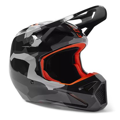 New Youth Fox Racing V1 BNKR Helmet GRY/CAMO 29737-033
