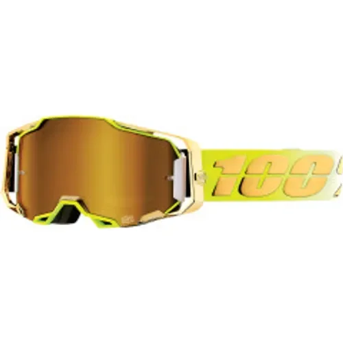 New 100% Armega Goggles - FeelGood - True Gold MSRP $100 957105 Free Shipping