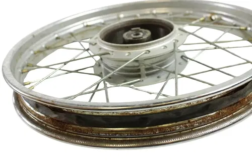 03-07 YAMAHA TTR90E OEM FRONT WHEEL RIM HUB COMPLETE 14x1.40  B4504