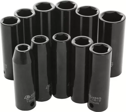 Performance Tool 10 Piece Impact Socket Sets Metric Deep 1/2" M591DB