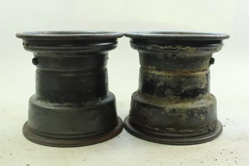 2002 Suzuki Quadrunner 250 OEM 10x9.5 Rear Wheel Set  B4464