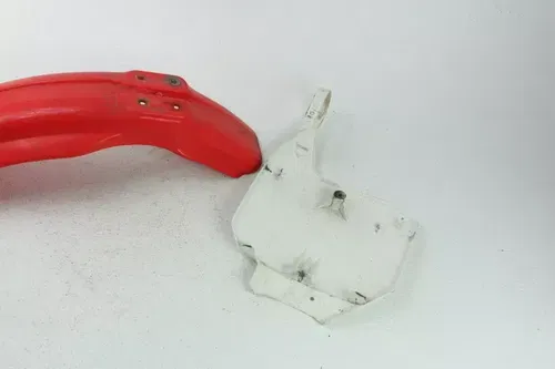 06 Honda Cr85rb Front Fender, Front Number Plate, OEM 2006 CR85 B4220