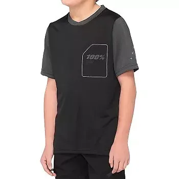 100% Ridecamp Youth Jerseys Black/Charcoal XL 40031-00003