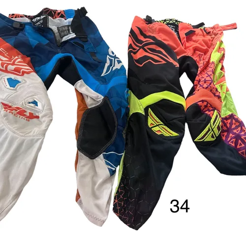 Fly Racing 4 Pairs Of Pants Only - Size 34