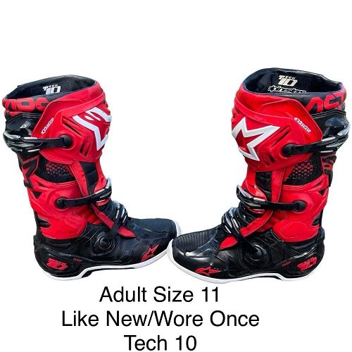 Alpinestars Tech 10 Size 11 Wore Once Red