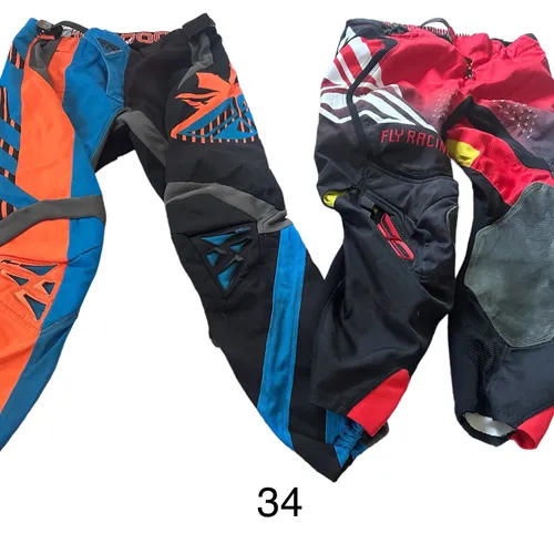Fly Racing 4 Pairs Of Pants Only - Size 34