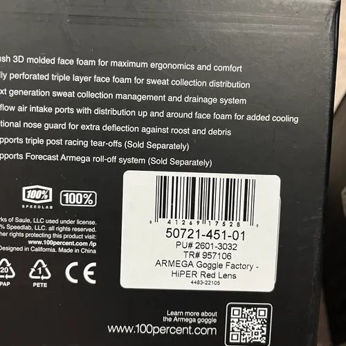 100% Armega Goggles 4 Pairs NEW With Extras