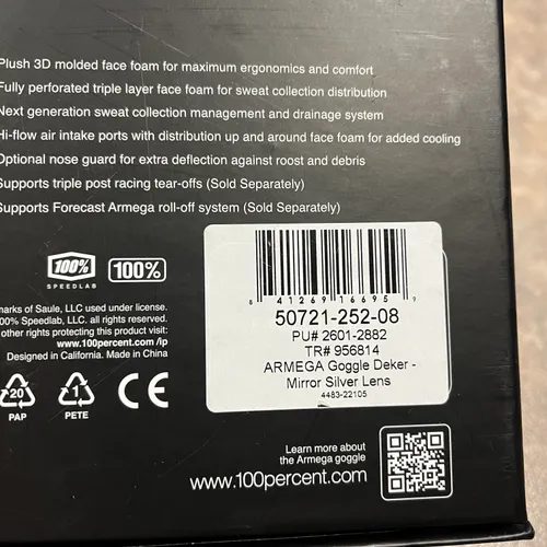 100% Armega Goggles 4 Pairs NEW With Extras