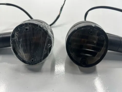 Universal Smoke Concave Lens Bulb Turn Signals Black Fit Most US Motorcycles
