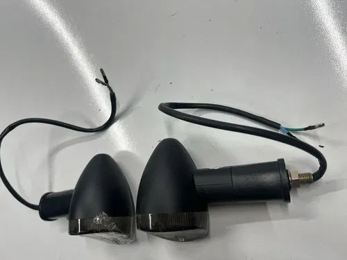 Universal Smoke Concave Lens Bulb Turn Signals Black Fit Most US Motorcycles