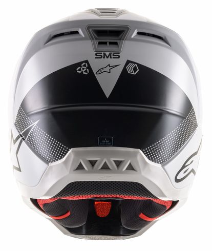 ALPINESTARS S-M5 RAYON HELMET MATTE LIGHT GREY/BLK/SLVR