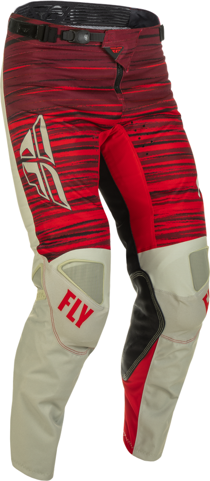FLY RACING KINETIC WAVE GEAR SET LIGHT GREY/RED 