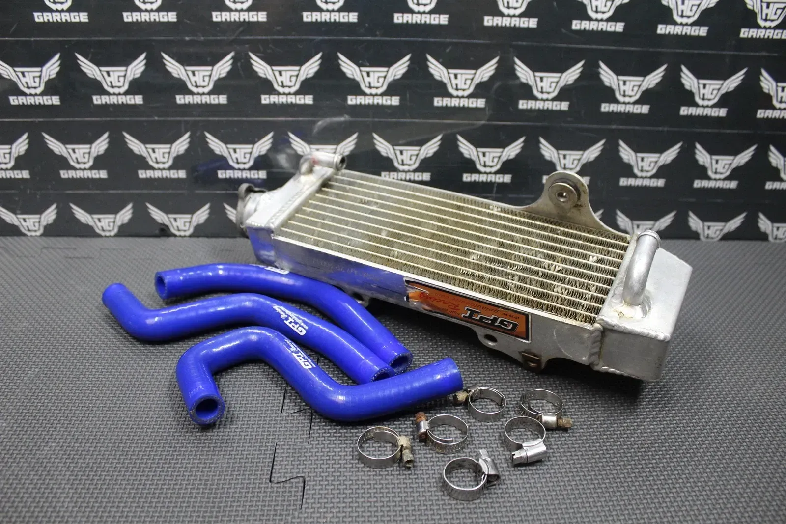 2006 HONDA 03-07 CR85R CR85RB CR80R GPI RACING RADIATOR COOLER BLUE HOSES CLAMPS