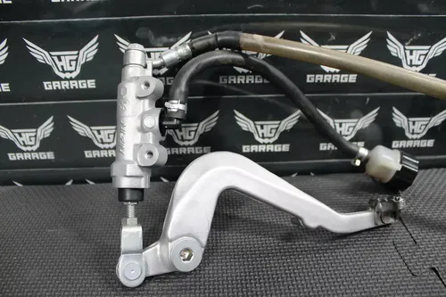2014 14-21 KAWASAKI KX100 OEM REAR BACK BRAKE CALIPER MASTER CYLINDER LEVER LINE