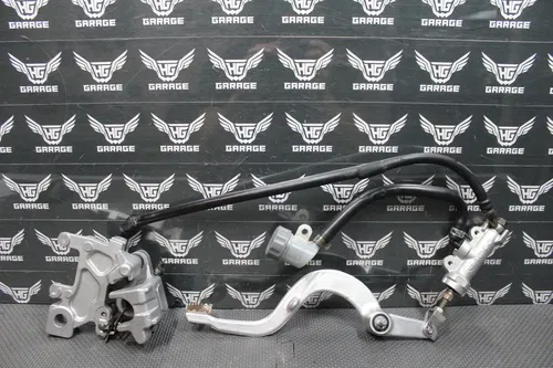 2006 HONDA 03-07 CR85RB OEM REAR BACK BRAKE CALIPER MASTER CYLINDER LEVER HOSE