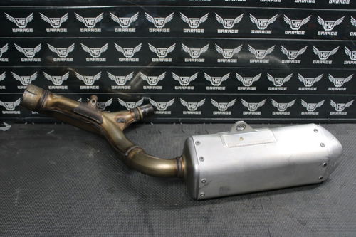 2014 HONDA CRF450R OEM LEFT MUFFLER EXHAUST SILENCER SLIP ON PIPE 18410 MEN 309