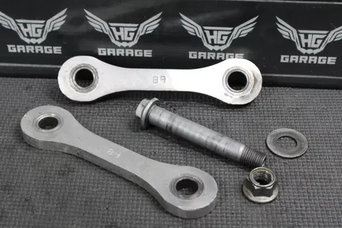 1990 KAWASAKI 90-02 KX125 KX250 OEM REAR DOGBONE SHOCK LINKAGE RODS 46102-1282