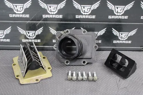 2004 KAWASAKI KX250 2T OEM INTAKE REED BLOCK ASSEMBLY 12021-0004 16065-0002