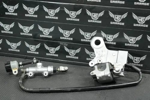 2001 99-01 KAWASAKI KX125 OEM REAR BACK BRAKE CALIPER MASTER CYLINDER LEVER GOOD