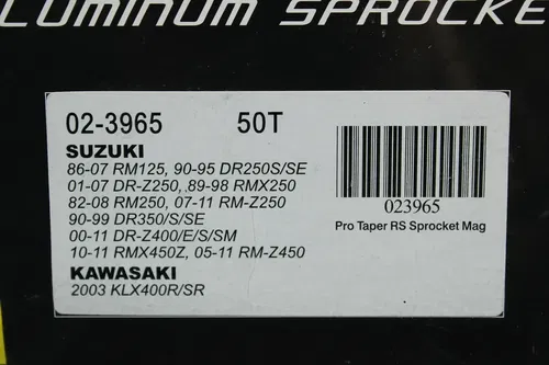 2001 SUZUKI RM125 RM250 RMX250 50T PROTAPER REAR BACK SPROCKET 64511-00B12