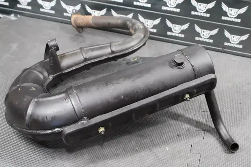 2004 SUZUKI QUADRUNNER 80 87-06 QUADSPORT OEM EXHAUST PIPE MUFFLER SLIP ON NICE!