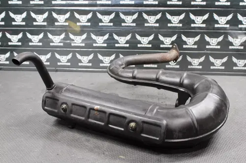 2004 SUZUKI QUADRUNNER 80 87-06 QUADSPORT OEM EXHAUST PIPE MUFFLER SLIP ON NICE!
