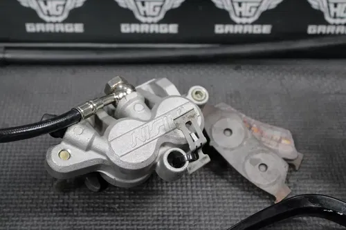 2003 KAWASAKI KX250 2T OEM FRONT BRAKE CALIPER AFTERMARKET MASTER CYLINDER NICE!