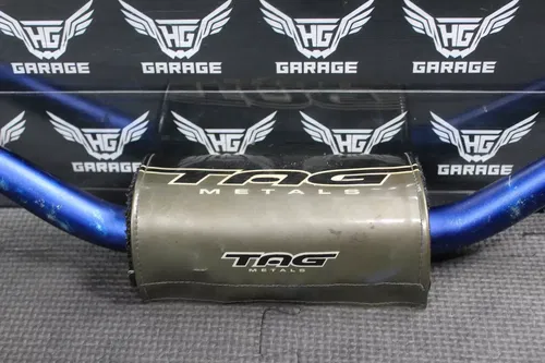 2005 2006 SUZUKI RMZ250 TAG METALS T2 FAT BAR 1 1/8 HANDLEBARS BARS GRIPS BLUE