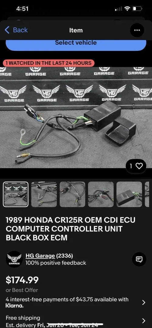 Honda CR125R Parts Lot For James (see Photos)