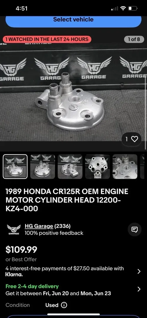 Honda CR125R Parts Lot For James (see Photos)