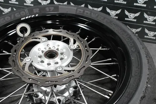 2003 KAWASAKI KX250 WARP 9 SUPERMOTO 17" X 4.25" REAR WHEEL HUB RIM ASSEMBLY
